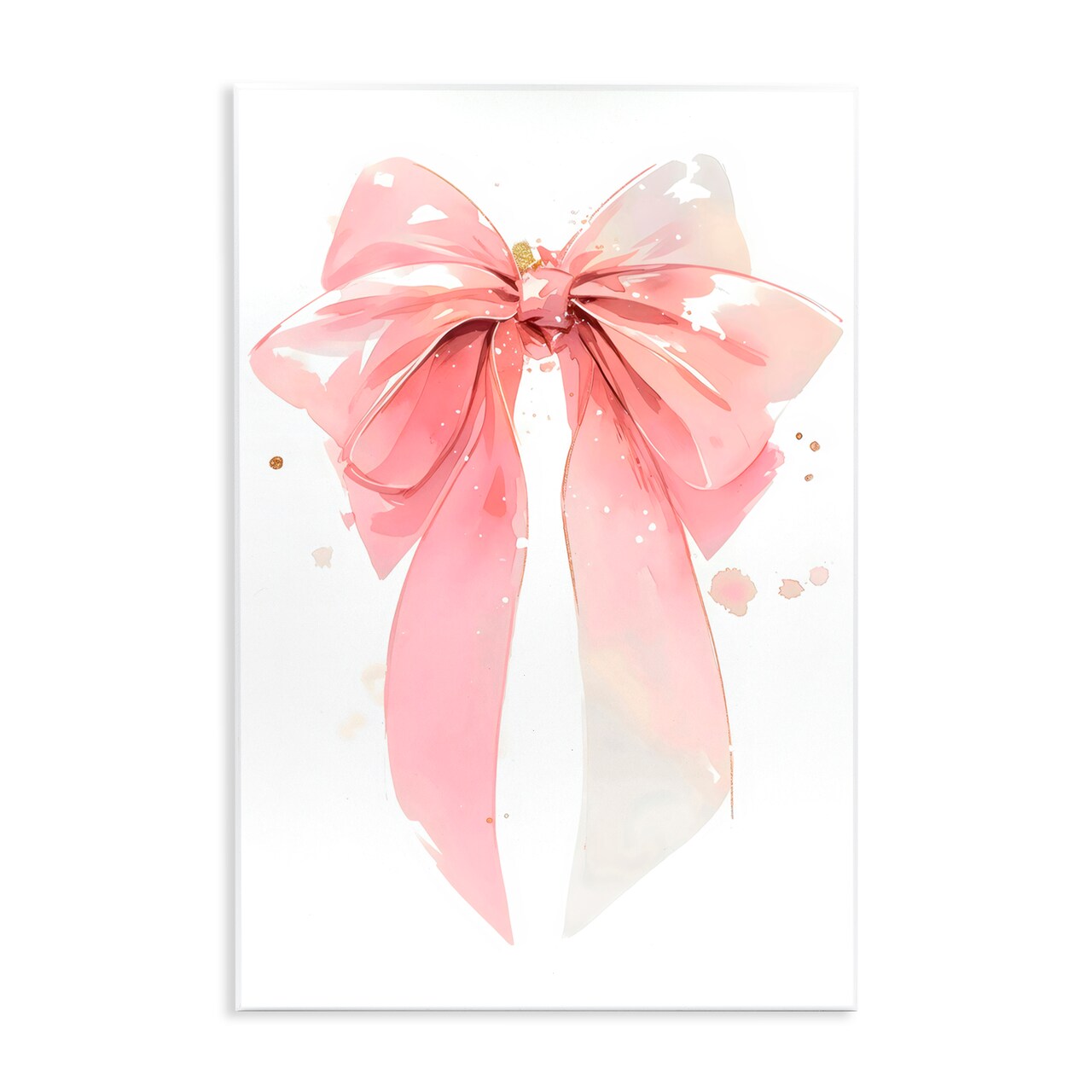 Stupell Industries Modern Elegant Pink Bow Wall Plaque Art, design by Creative Studio